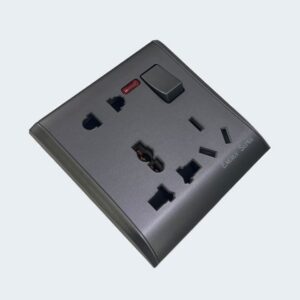 Eagle S-Factor Supplies - Focus FS 13A Switched Multi Socket with Light (Silver & Grey) (2)